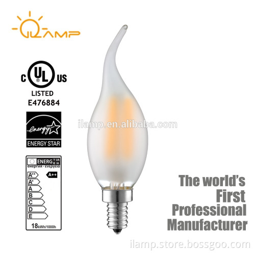 LED Candelabra Bulb CA10 2700K Dimmable E26 Decorative Candle LED Bulb, 3W=40W 6PACK